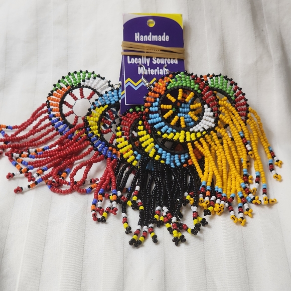 Colorful Beaded Earrings - Picture 6 of 6